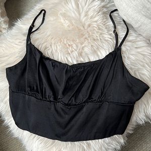 black zara crop top